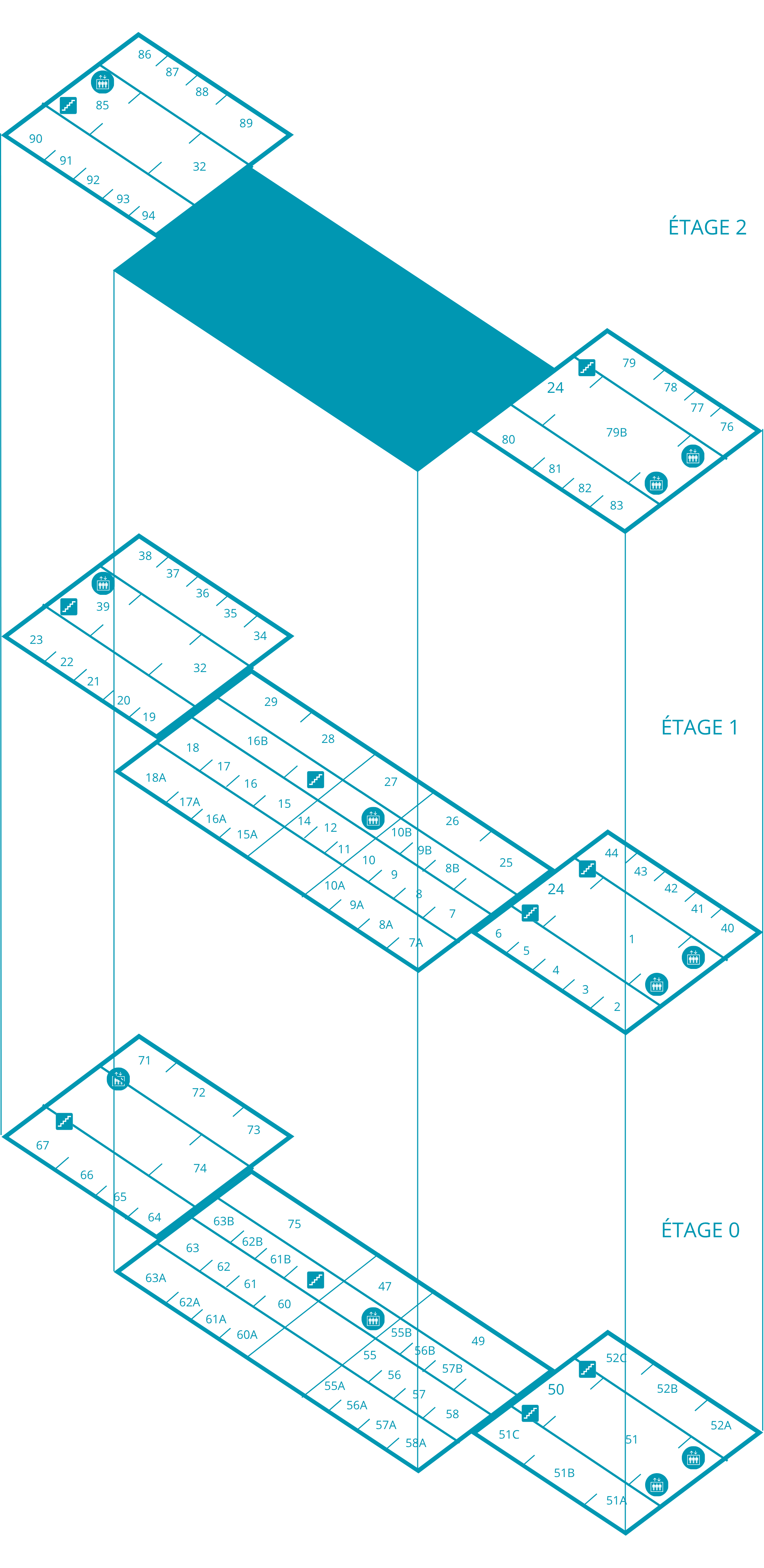 Plan des étages du Museo del Prado